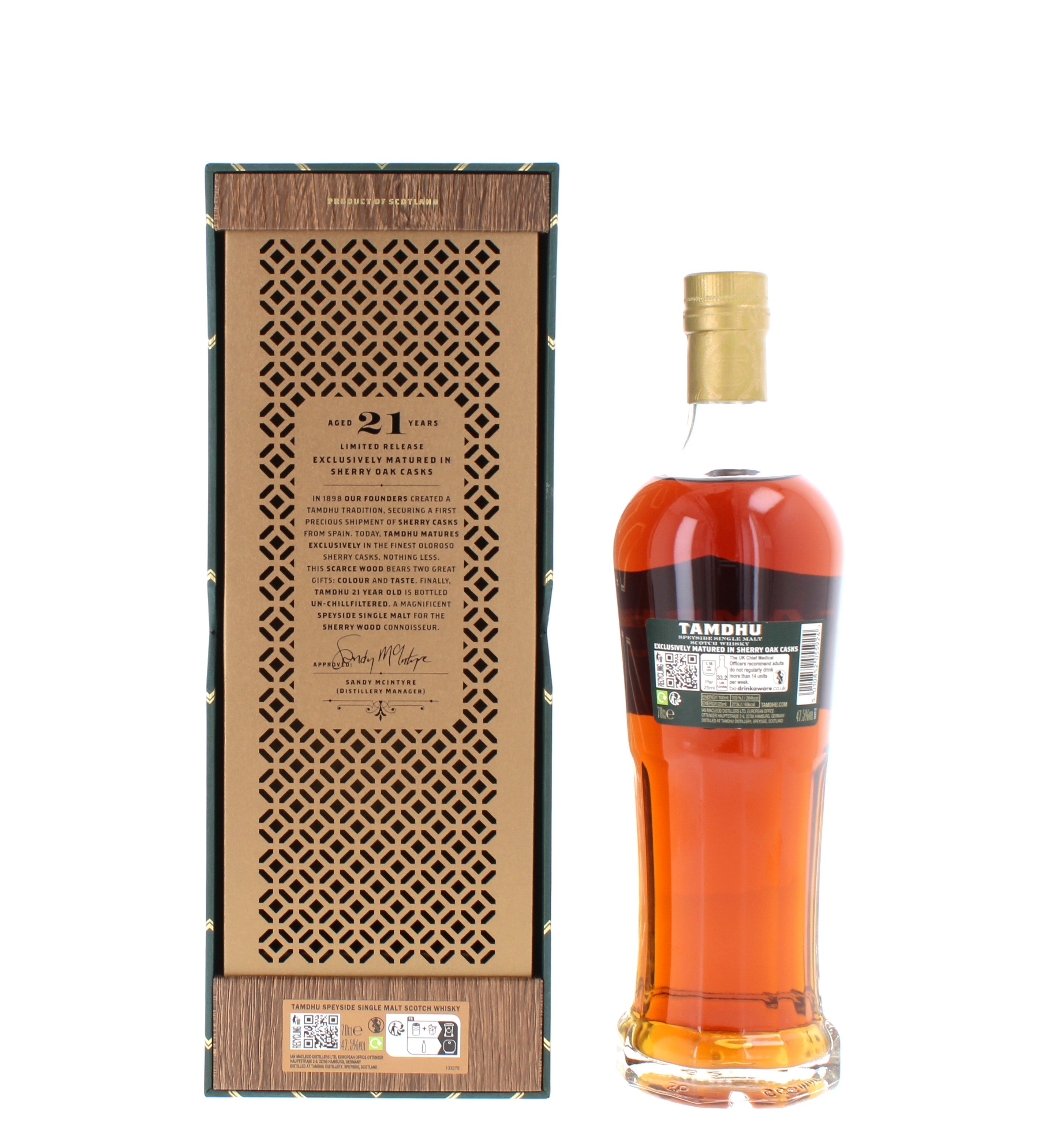 TAMDHU タムデュー 21年 700ml ウイスキー 専用箱 未開栓 Tamdhu 21 Year Old Speyside Single malt - 70cl 47.5 % – The Really