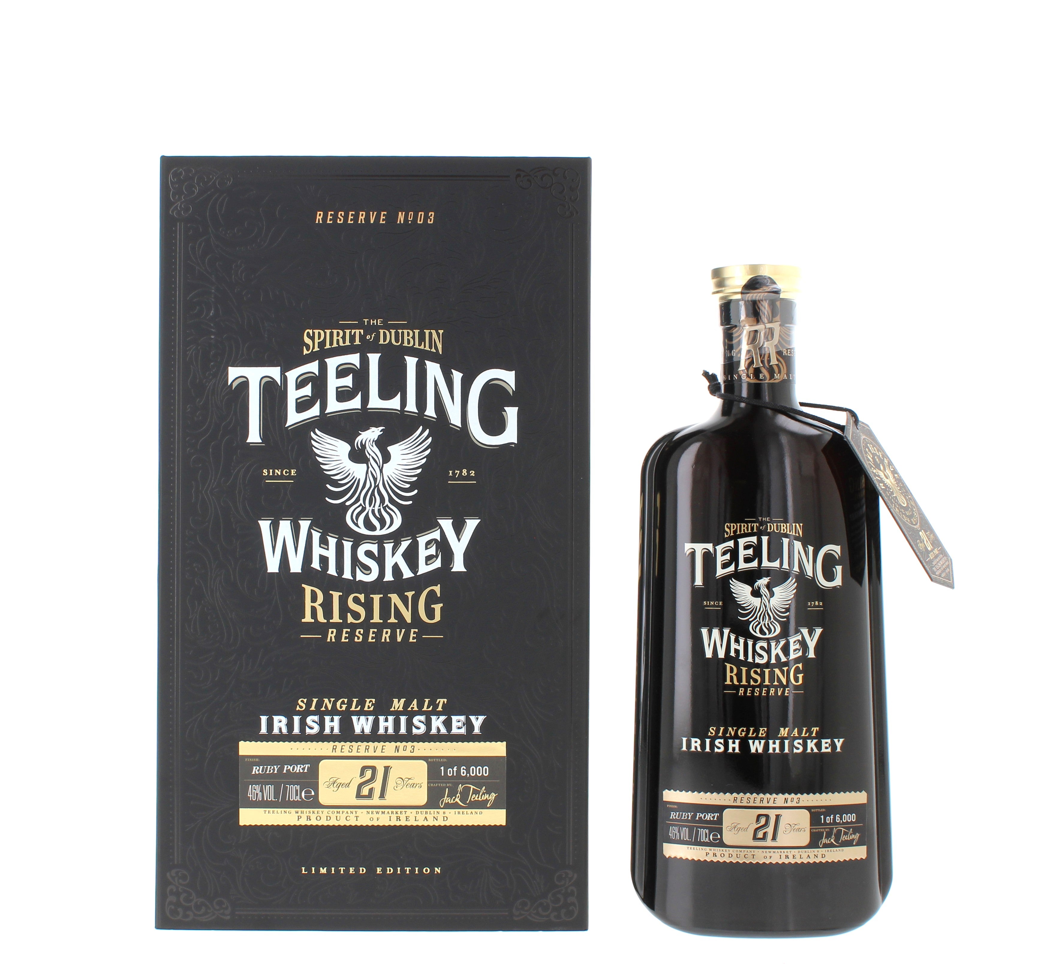 Teeling 21 Year Old Rising Reserve Single Malt Irish Whisky - 70cl 46%