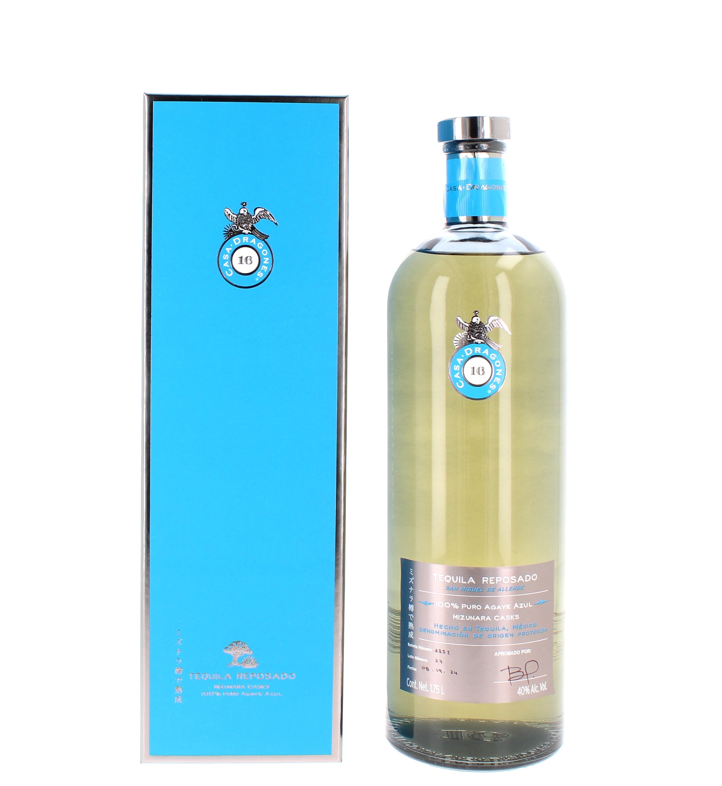 Casa Dragones Reposado Mizunara Tequila (with box) - 1.75ltr 40