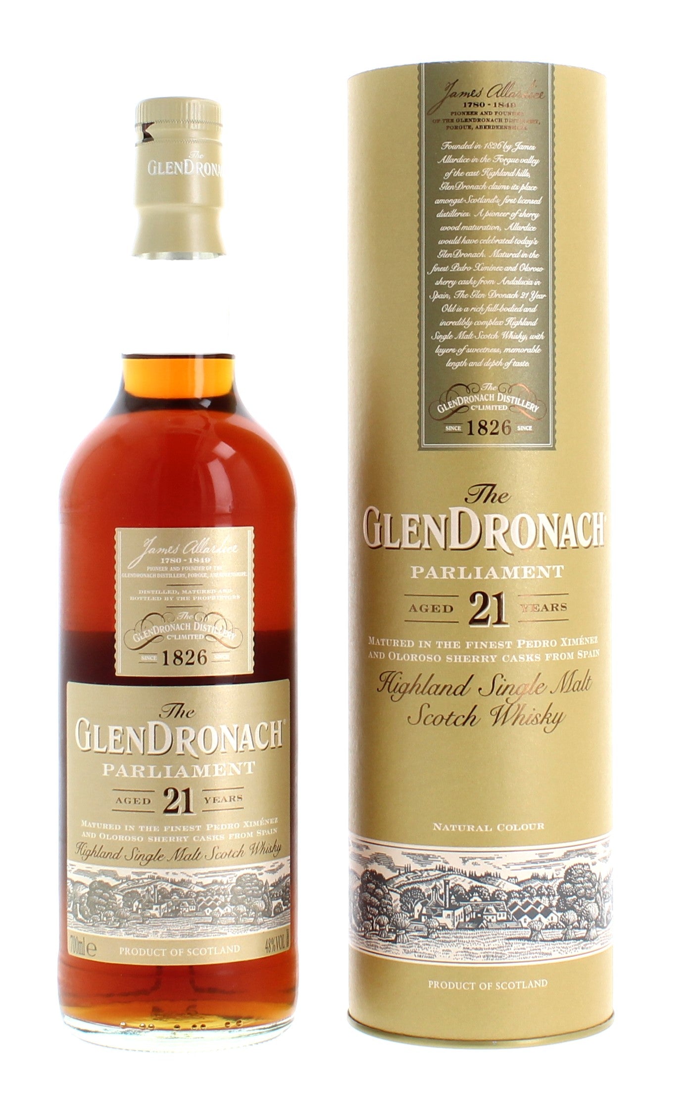 Glendronach 21 Year Old Parliament Single Malt Whisky - 70cl Glendronach 21 Year Old Parliament Single Malt Whisky - 70cl