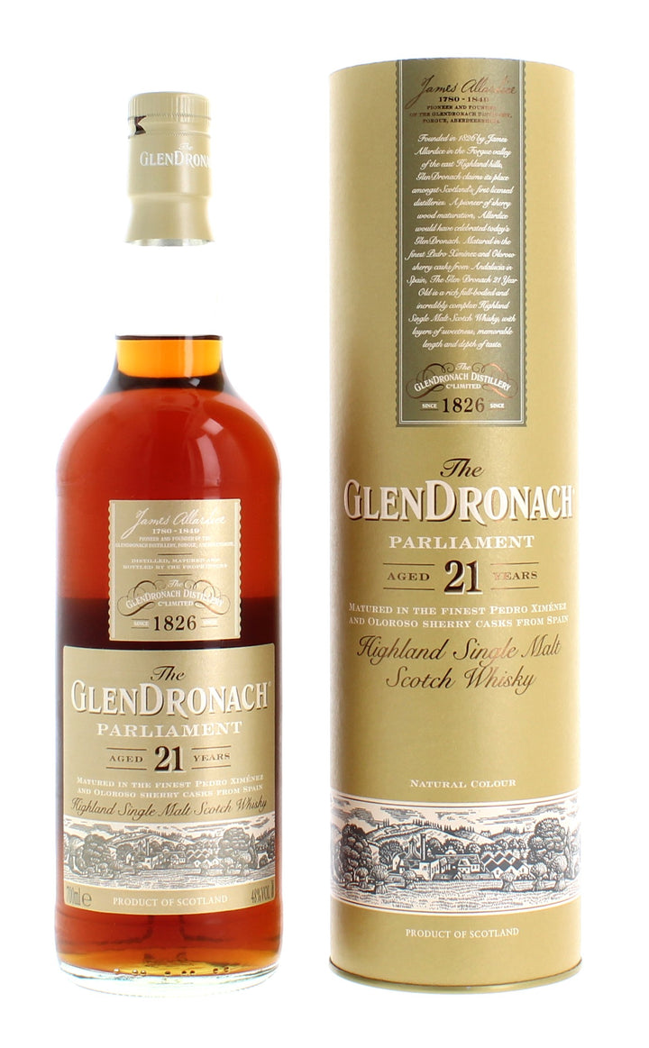 Glendronach 21 Year Old Parliament Single Malt Whisky - 70cl 48%