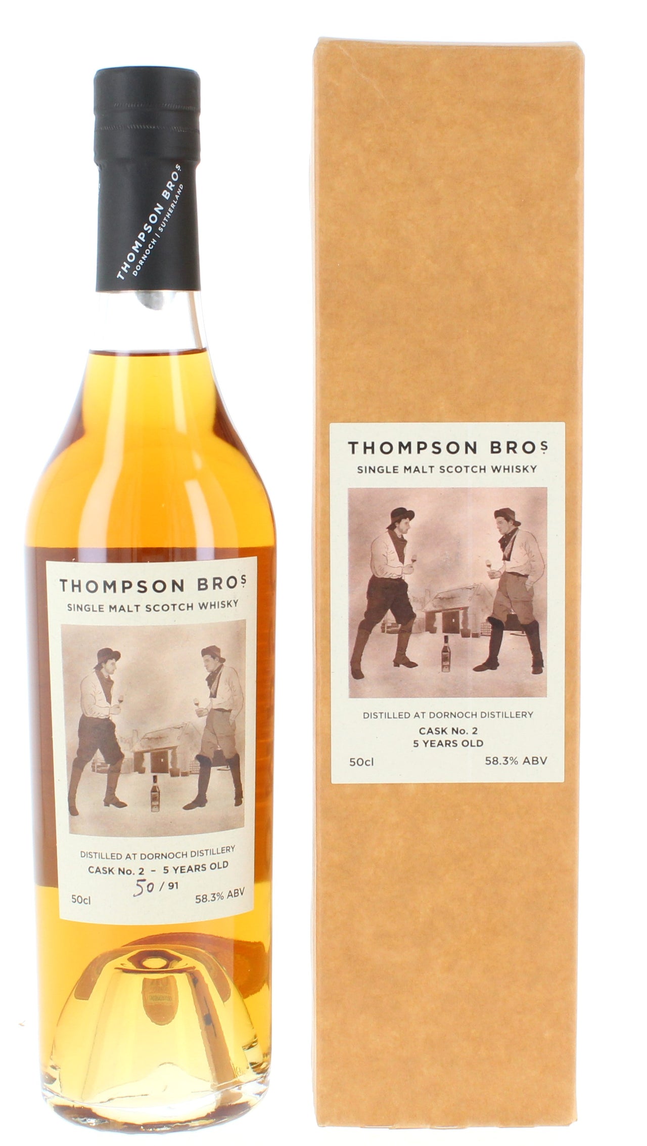 Dornoch 2017  - Thompson Brothers Single Bourbon Cask 5 Year Old #002 50cl 58.3%