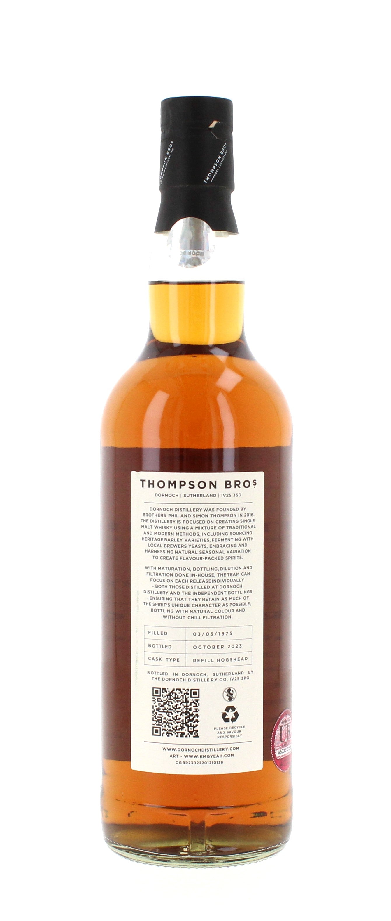 Cameronbridge 48 Year Old 1975 Thompson Bros Single Grain - 70cl 46.2%