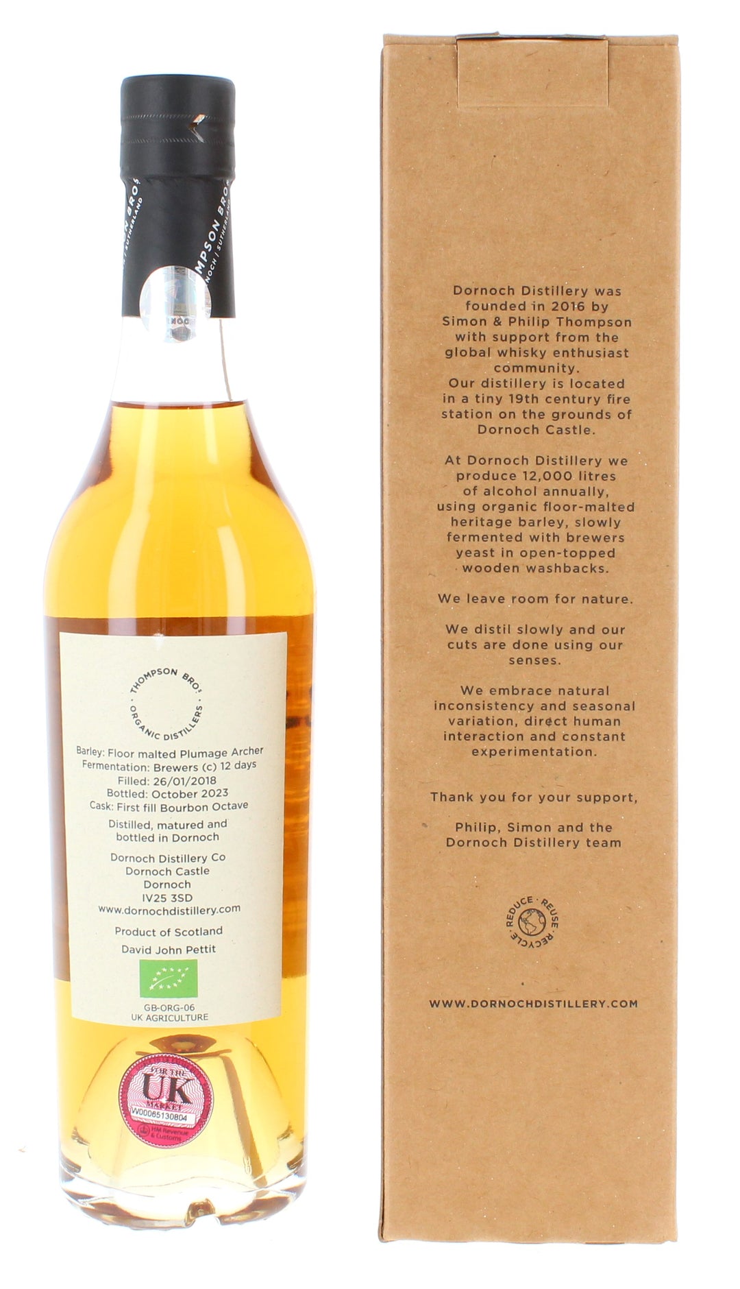 Dornoch 2018  - Thompson Brothers Single Bourbon Cask 5 Year Old #057 50cl 50.5%