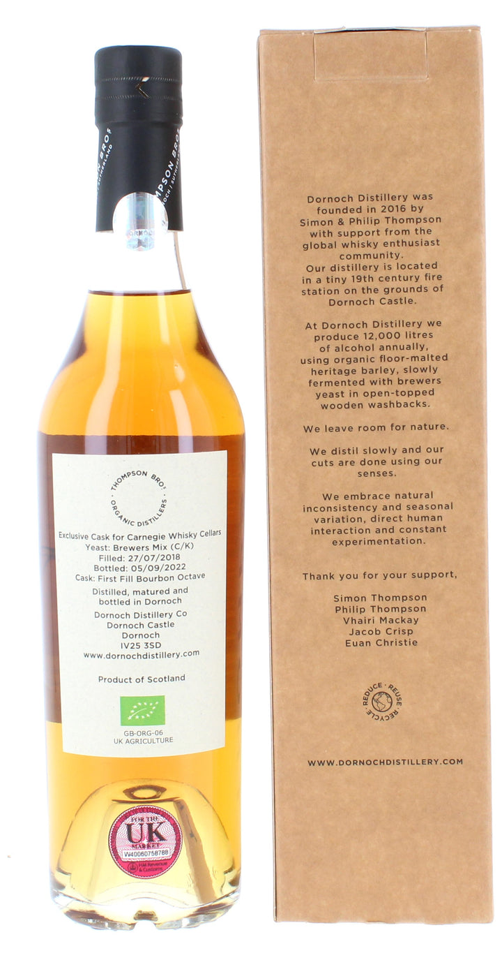 Dornoch 2018  - Thompson Brothers Single Bourbon Cask 4 Year Old #118 50cl 56.65%