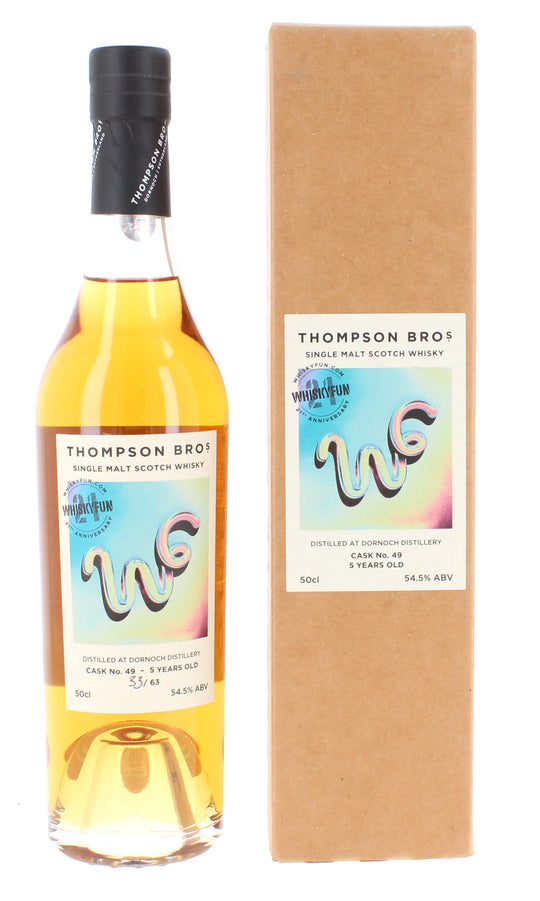 Dornoch 2017  - Thompson Brothers Single Bourbon Cask 5 Year Old #049 50cl 54.5%