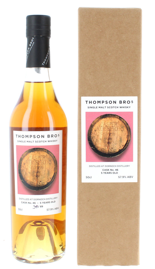 Dornoch 2017  - Thompson Brothers Single Bourbon Cask 5 Year Old #046 50cl 57.9%