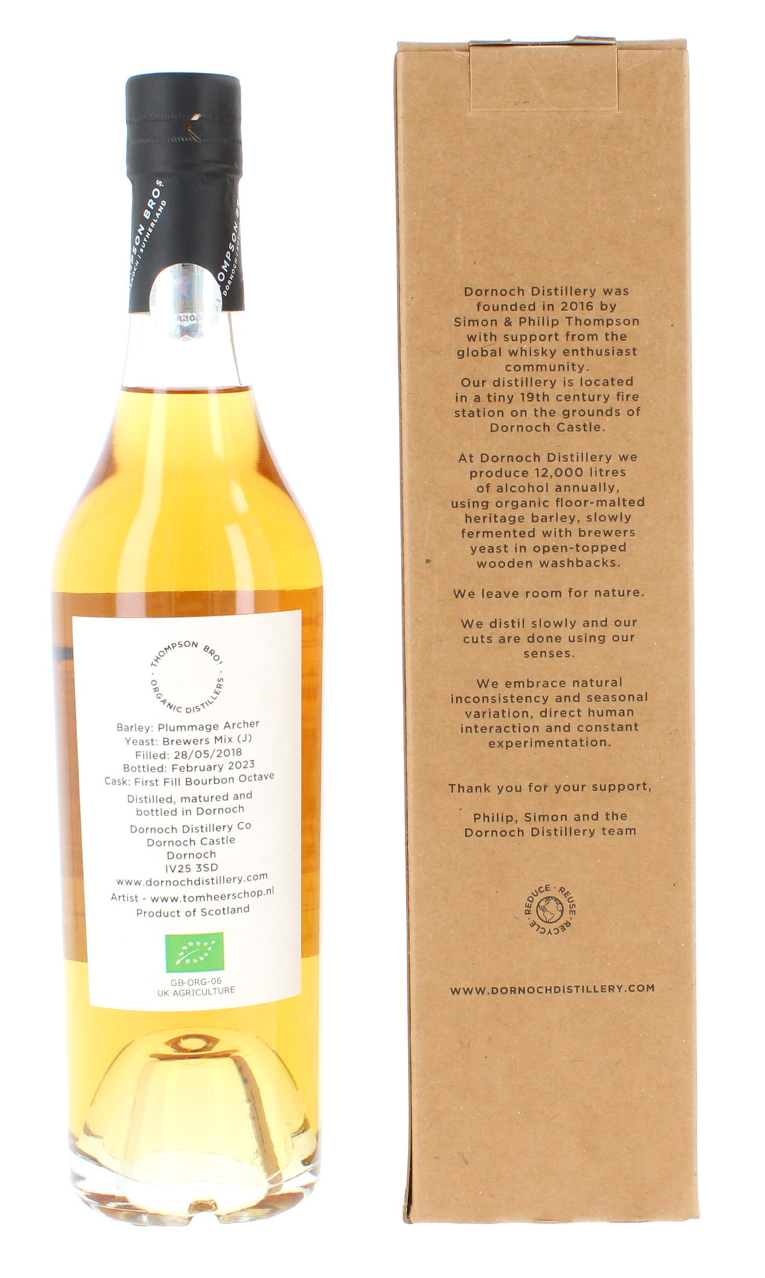 Dornoch 2018  - Thompson Brothers Single Bourbon Cask 4 Year Old #093 50cl 57.8%