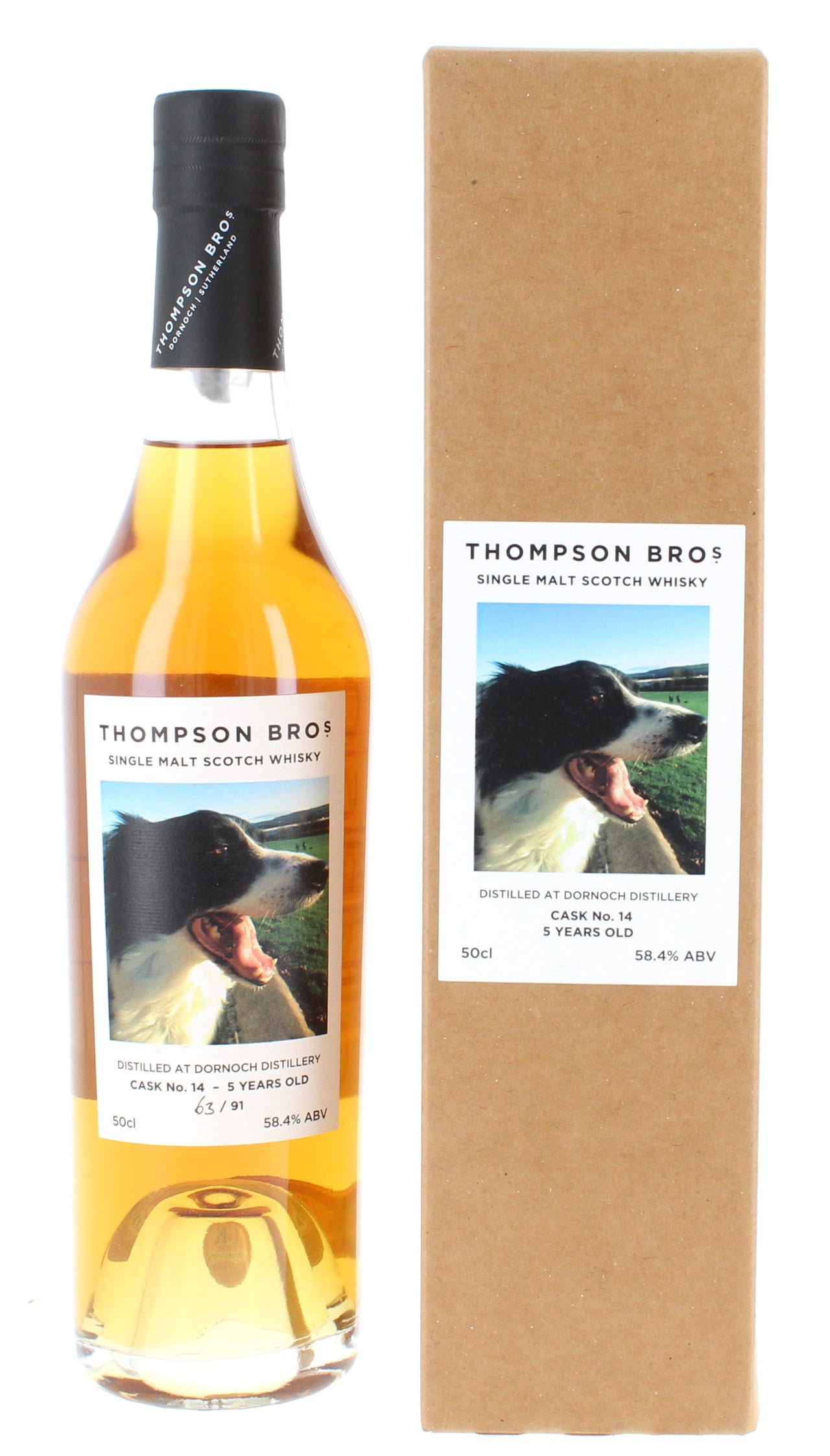 Dornoch 2017  - Thompson Brothers Single Bourbon Cask 5 Year Old #014 50cl 58.4%