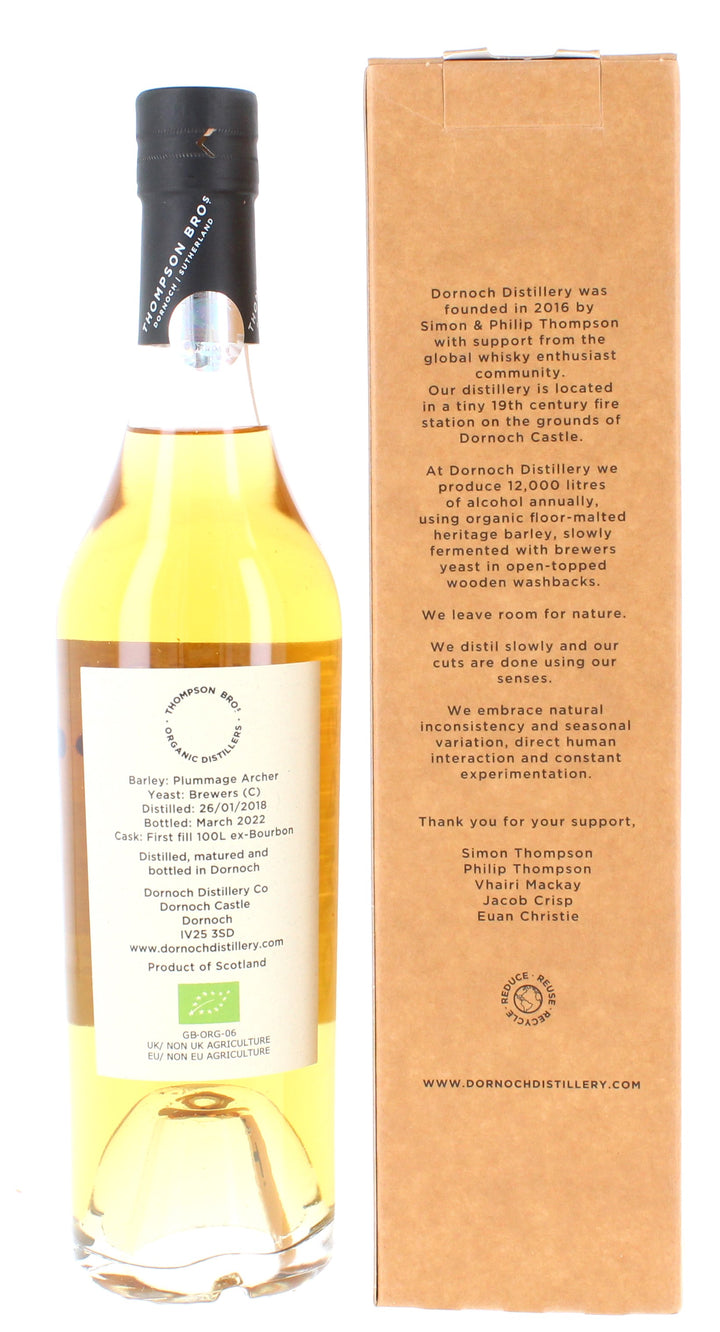 Dornoch 2018  - Thompson Brothers Single Bourbon Cask 4 Year Old #054 50cl 55.5%