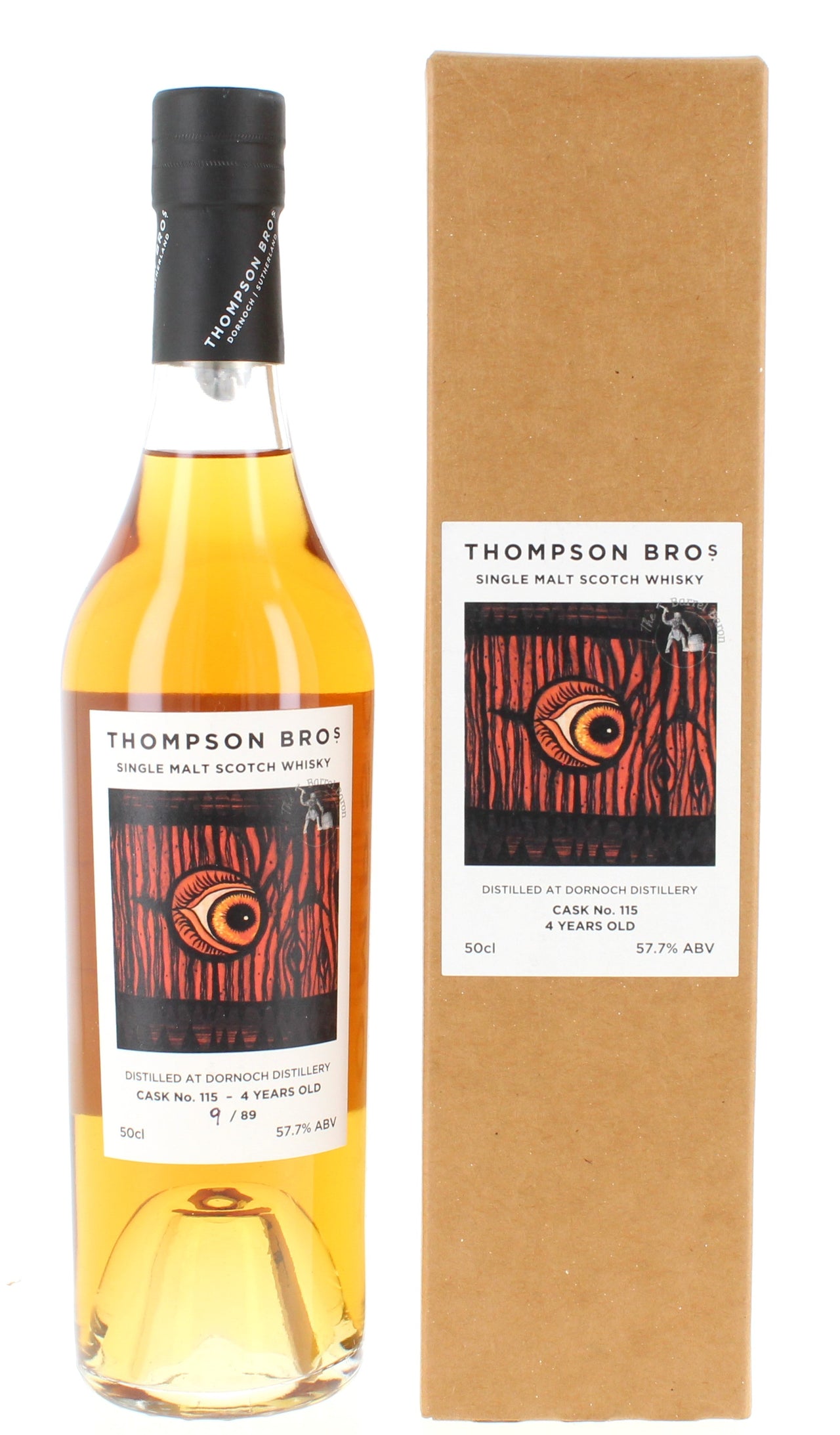 Dornoch 2018  - Thompson Brothers Single Bourbon Cask 4 Year Old #115 50cl 57.7%