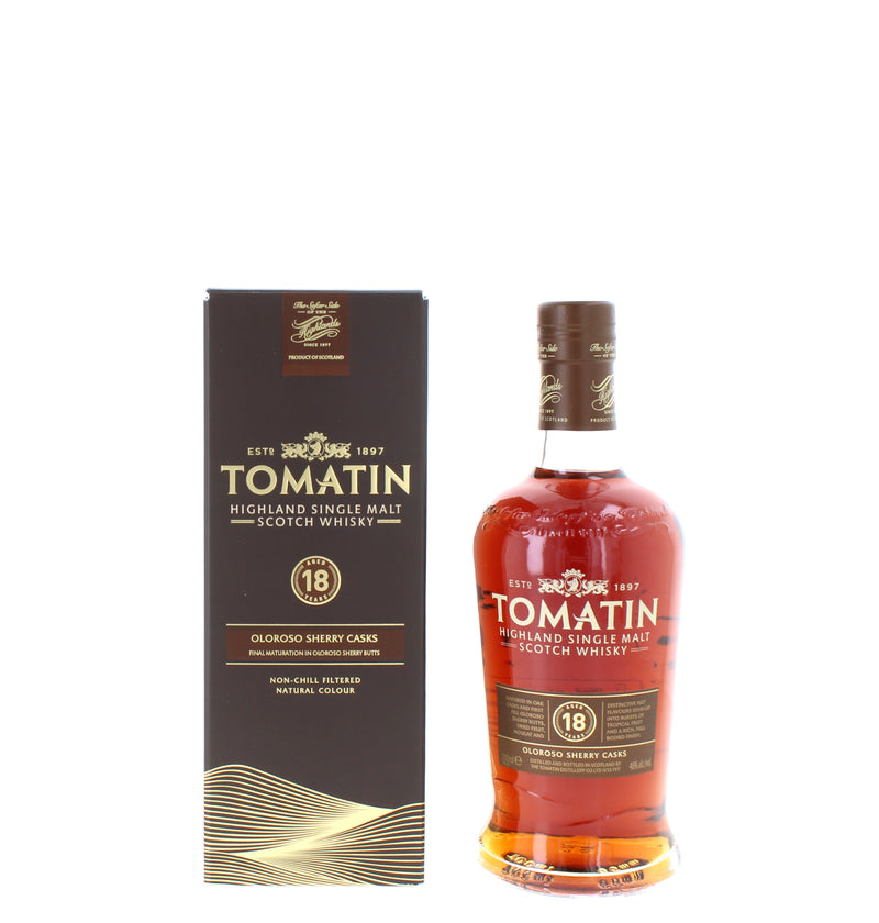 Tomatin 18 Year Old Oloroso Sherry Cask Single Malt - 70cl 46%