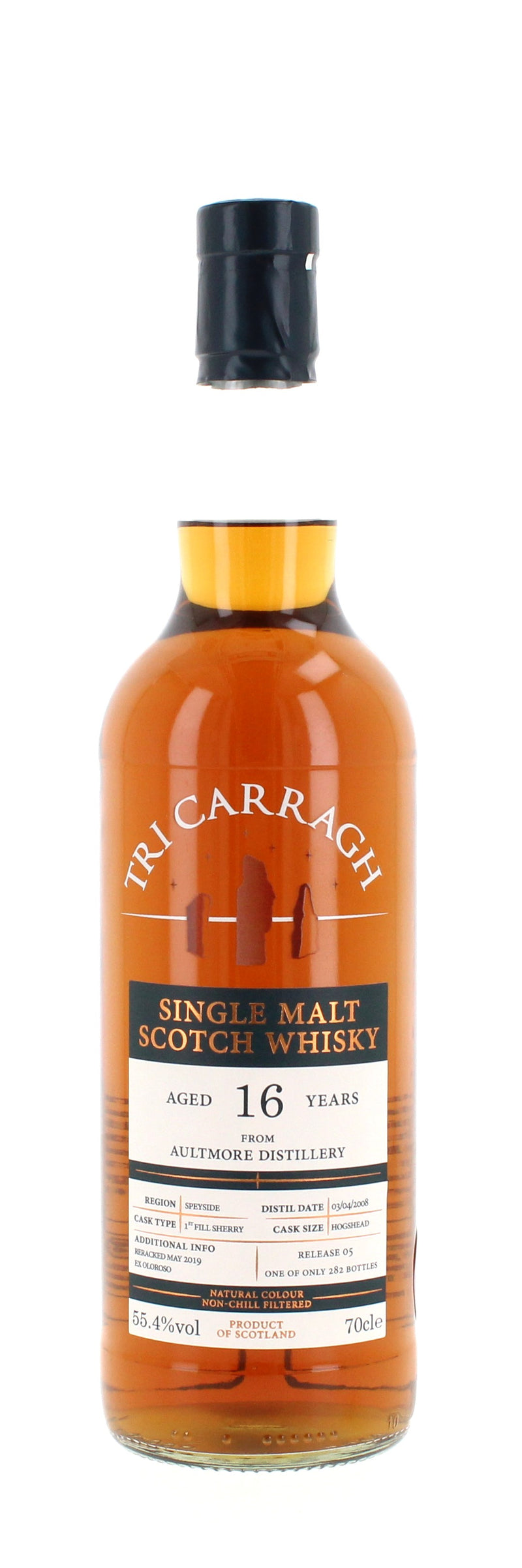 Tri Carragh 16 Year Old Aultmore Single Malt - 70cl 55.4%