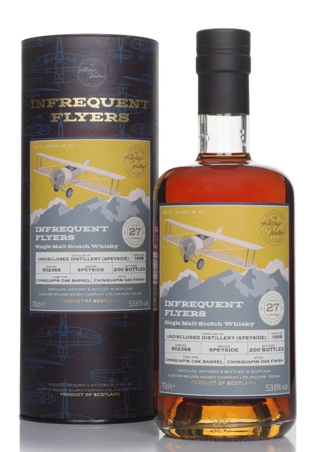 Undisclosed Speyside Distillery 27 Year Old (Cask No 802366) Infrequent Flyers Single Malt - 70cl 53.6%