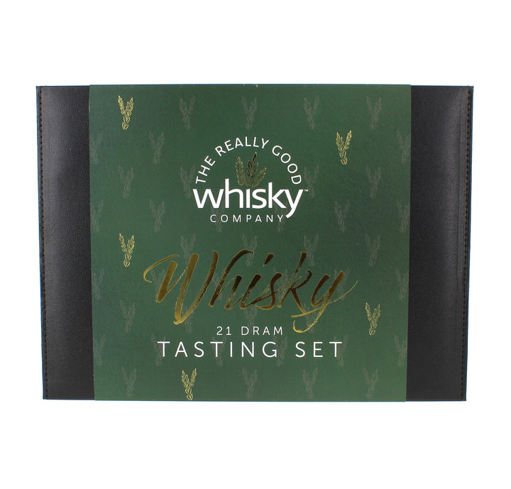 21 Drams - Premium - Whisky tasting in a Gift Box with Whisky Tasting Guide