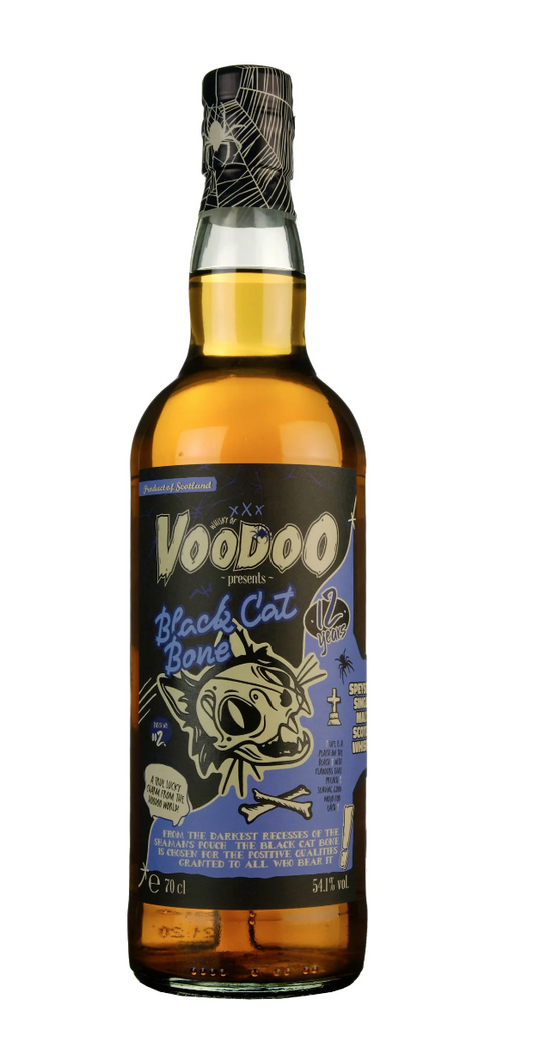 Voodoo Black Cat Bone 12 Year Old Speyside Single Malt Scotch Whisky - 70cl 54.1%