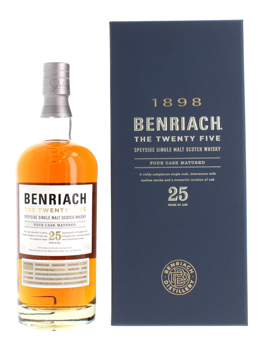 Benriach 25 Year Old Speyside Single Malt Whisky - 70cl 46%