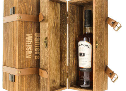 Personalised Wooden Gift Box with Bowmore 12 Year Old Single Malt Whisky