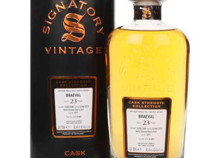 Braeval 23 Year Old Signatory Cask Strength Single Malt Scotch Whisky - 70cl 60.4%