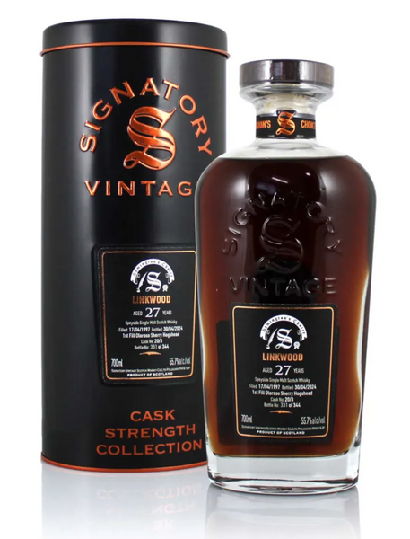 Linkwood 1997 27 Year Old, Signatory Vintage 70cl 55.7% – The