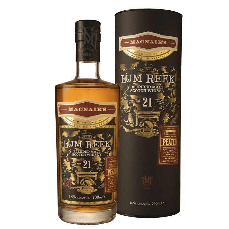 MacNairs Lum Reek 21 Year Old Peated (2021 rebrand) - 70cl 48%