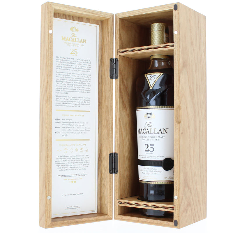 Macallan 25 Year Old Sherry Oak 2023 Annual Release Single Malt Scotch Whisky - 70cl 43%