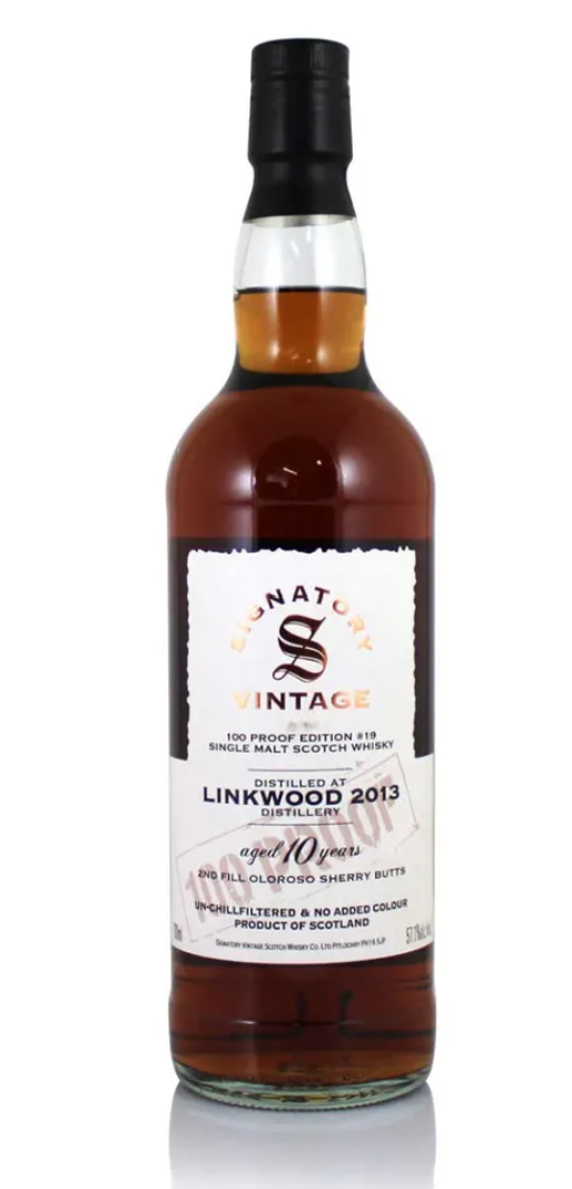 Linkwood 2013 10 Year Old Signatory 100 Proof  70cl 57.1%