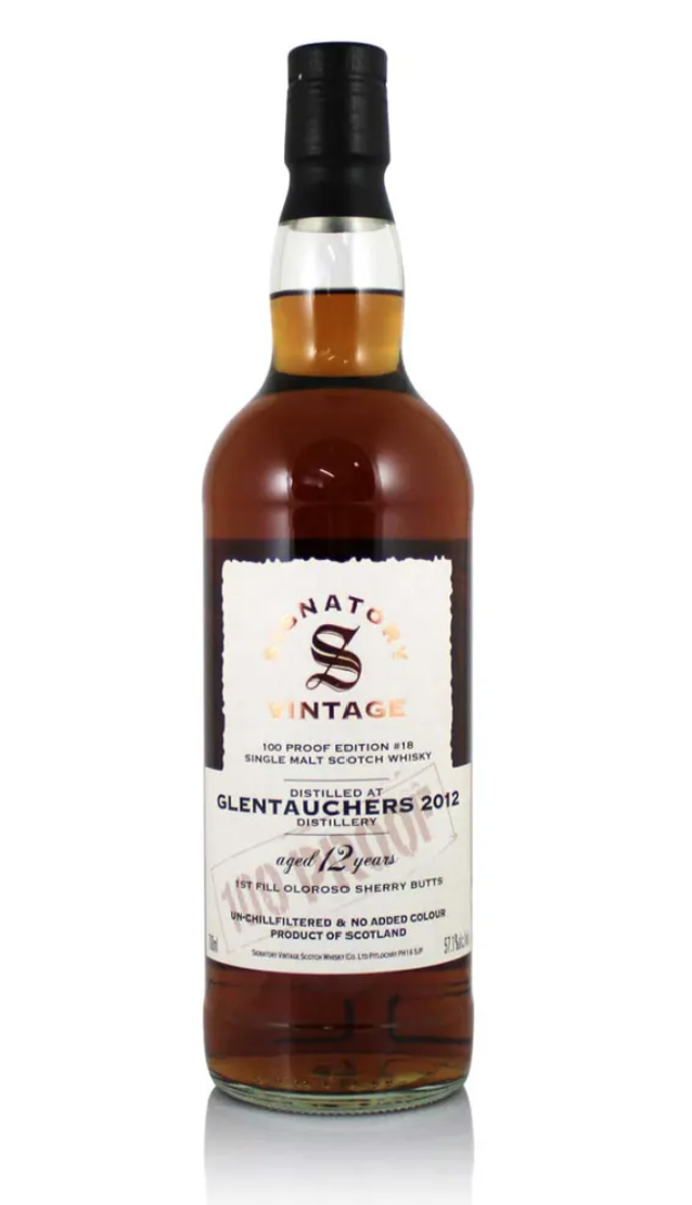 Glentauchers 2012 12 Year Old Signatory 100 Proof  70cl 57.1%