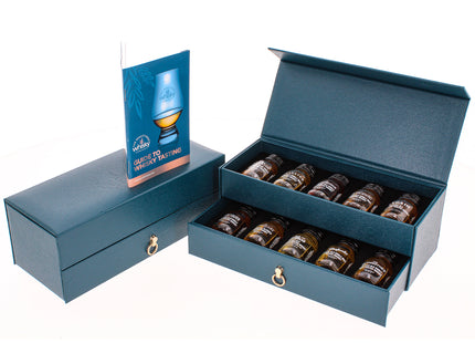 Premium Whisky Tasting Gift Box  for the Whisky Aficionado. 10 Malts to try with Whisky Tasting Guide - 10 X 3cl - 42%