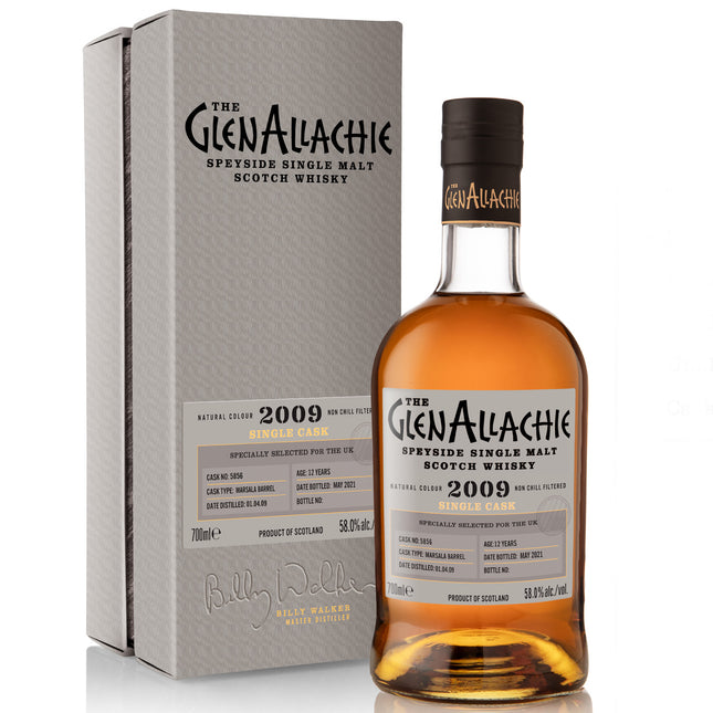GlenAllachie 12 Year Old Marsala 2009 Single Cask Scotch Single Malt Whisky - 70cl 58%