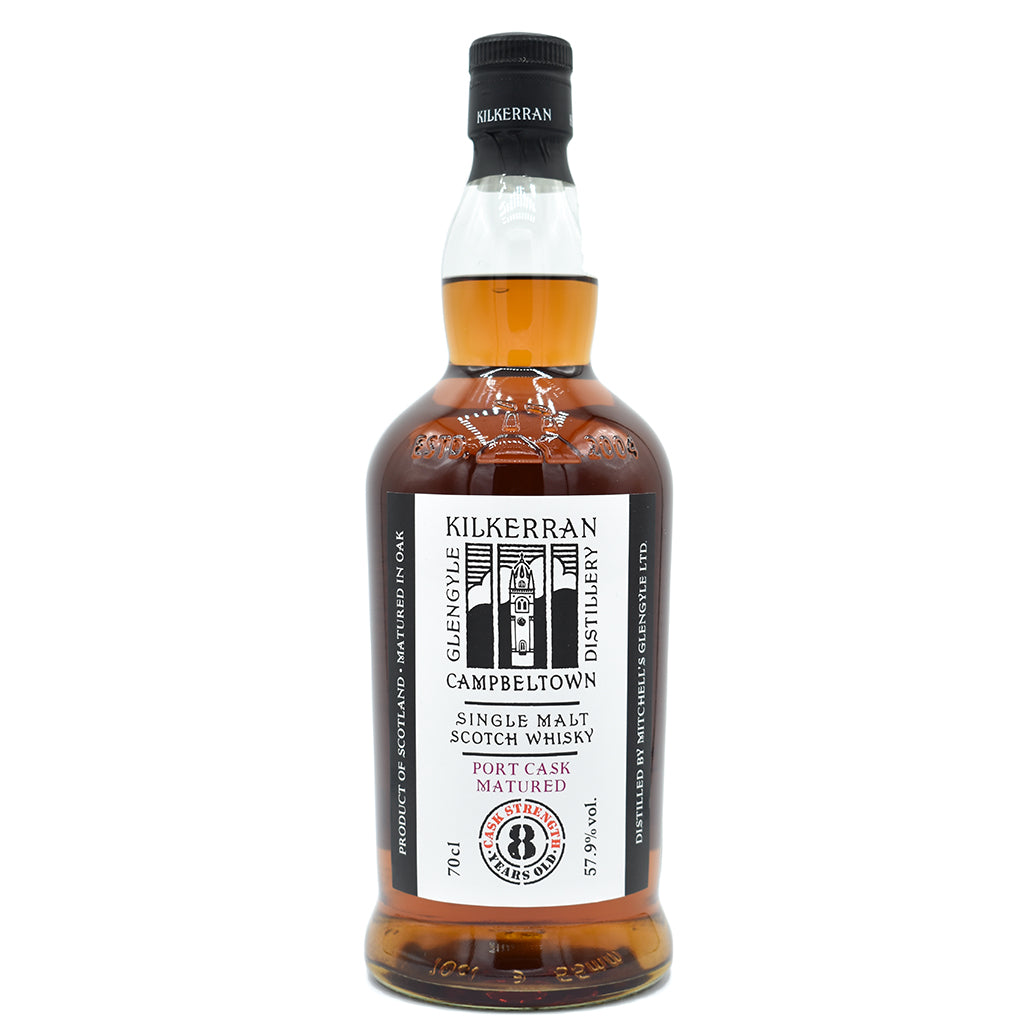 Kilkerran 8 Year Old Cask Strength Port Cask Matured Single Malt Scotch Whisky - 70cl 57.9%