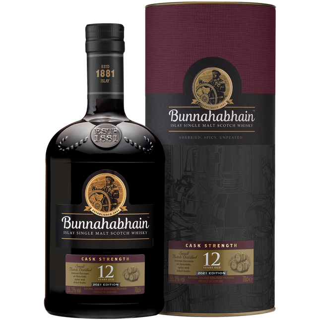 Bunnahabhain 12 Year Old Cask Strength 2021 Edition Single Malt Scotch Whisky - 70cl 55.1%
