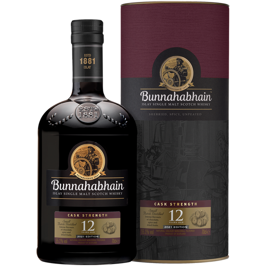 Bunnahabhain 12 Year Old Cask Strength 2021 Edition Single Malt Scotch Whisky - 70cl 55.1%