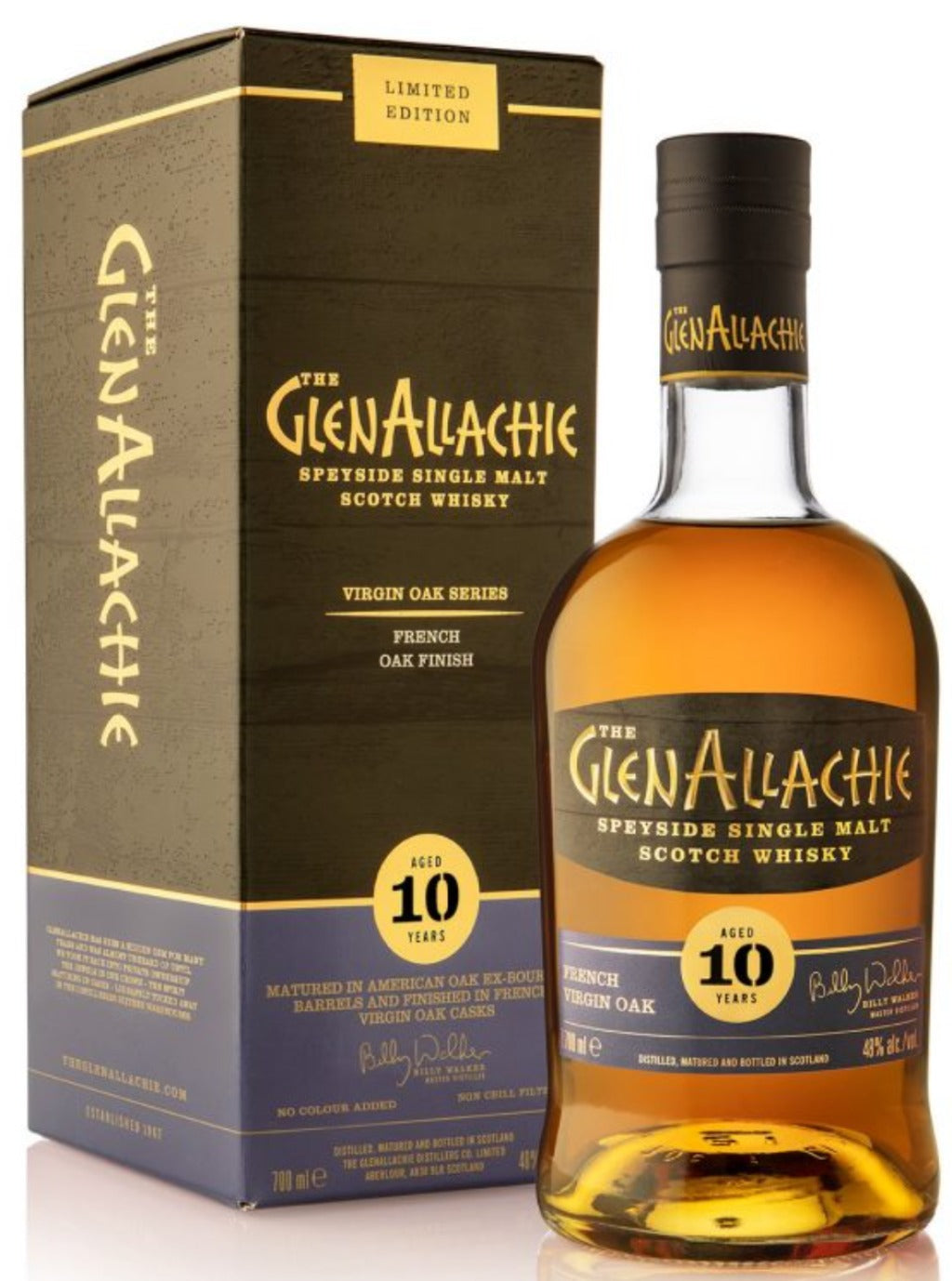 GlenAllachie 10 Year Old French Oak Cask Finish Single Malt Scotch Whisky - 70cl 48%