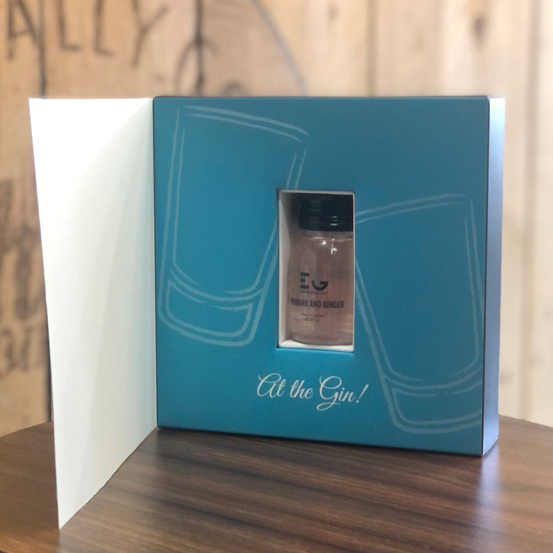 Gin Birthday Card With Gin Miniature