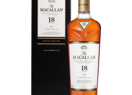Macallan 18 Year Old Sherry Oak 2022 Annual Release Single Malt Scotch Whisky - 70cl 43%