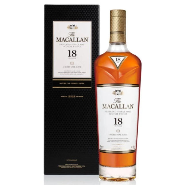 Macallan 18 Year Old Sherry Oak 2022 Annual Release Single Malt Scotch Whisky - 70cl 43%