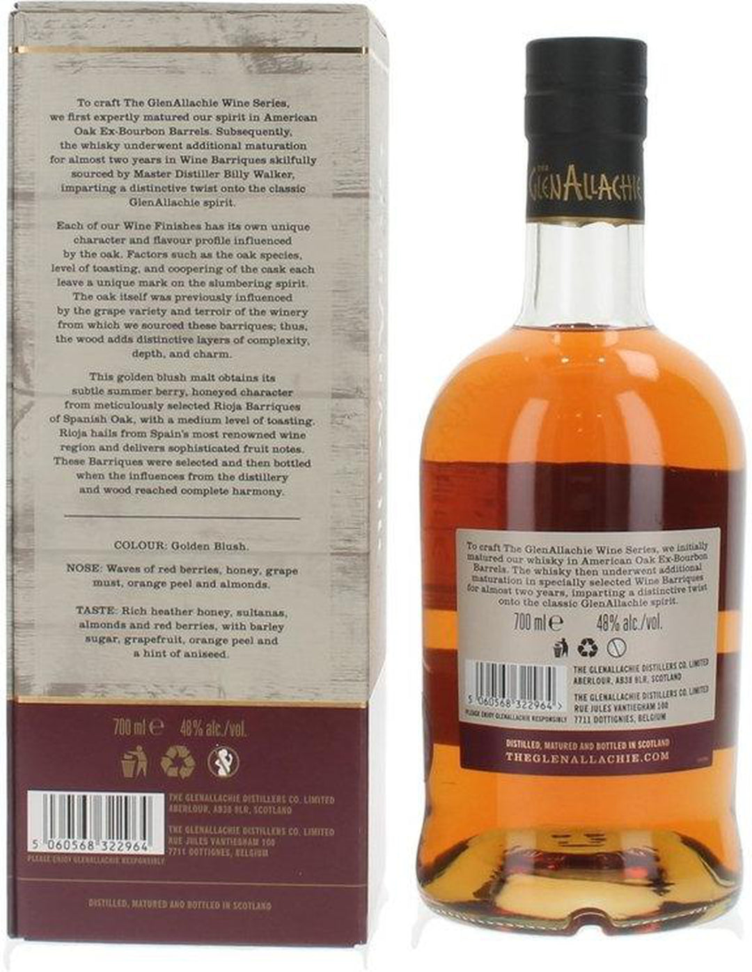 GlenAllachie 13 Year Old Rioja Cask Finish - 70cl 48%