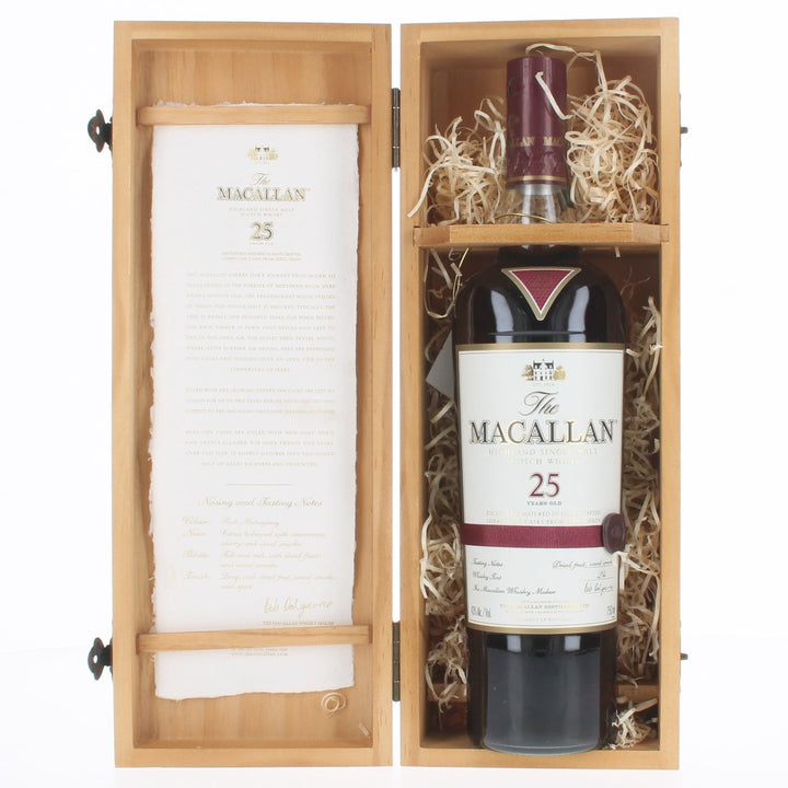 Macallan 25 Year Old Sherry Oak Cask Whisky (Pre 2018) - 75cl 43%