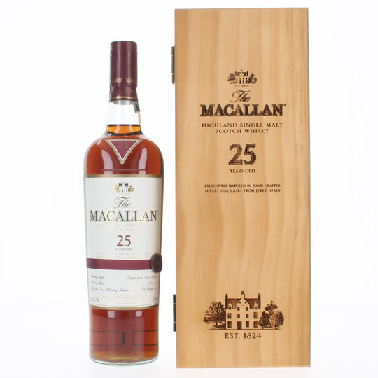 Macallan 25 Year Old Sherry Oak Cask Whisky (Pre 2018) - 75cl 43%