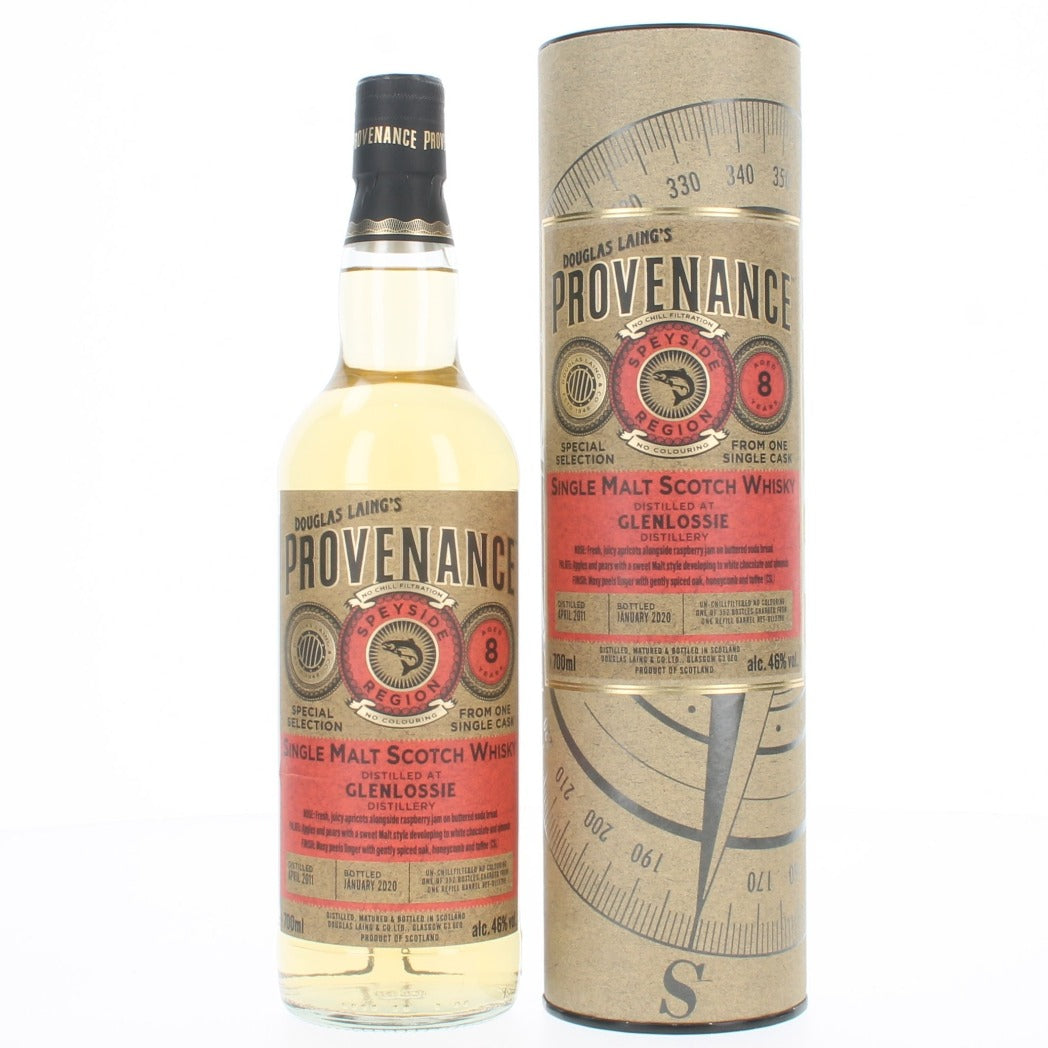 Glenlossie 8 Year Old Provenance Single Malt Scotch Whisky - 70cl 46%