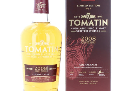 Tomatin 12 Year Old 2008 Cognac Cask Finish French Collection Single Malt Scotch Whisky - 70cl 46%