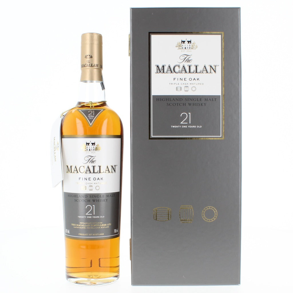 Macallan 21 Year Old Triple Cask Matured Fine Oak Single Malt Scotch Whisky - 70cl 43%