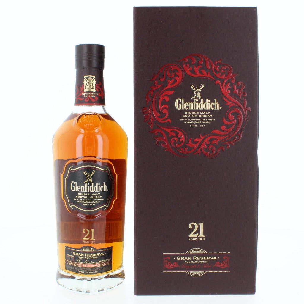 Glenfiddich 21 Year Old Rum Reserva (Old Bottling) Single Malt Scotch Whisky - 70cl 40%