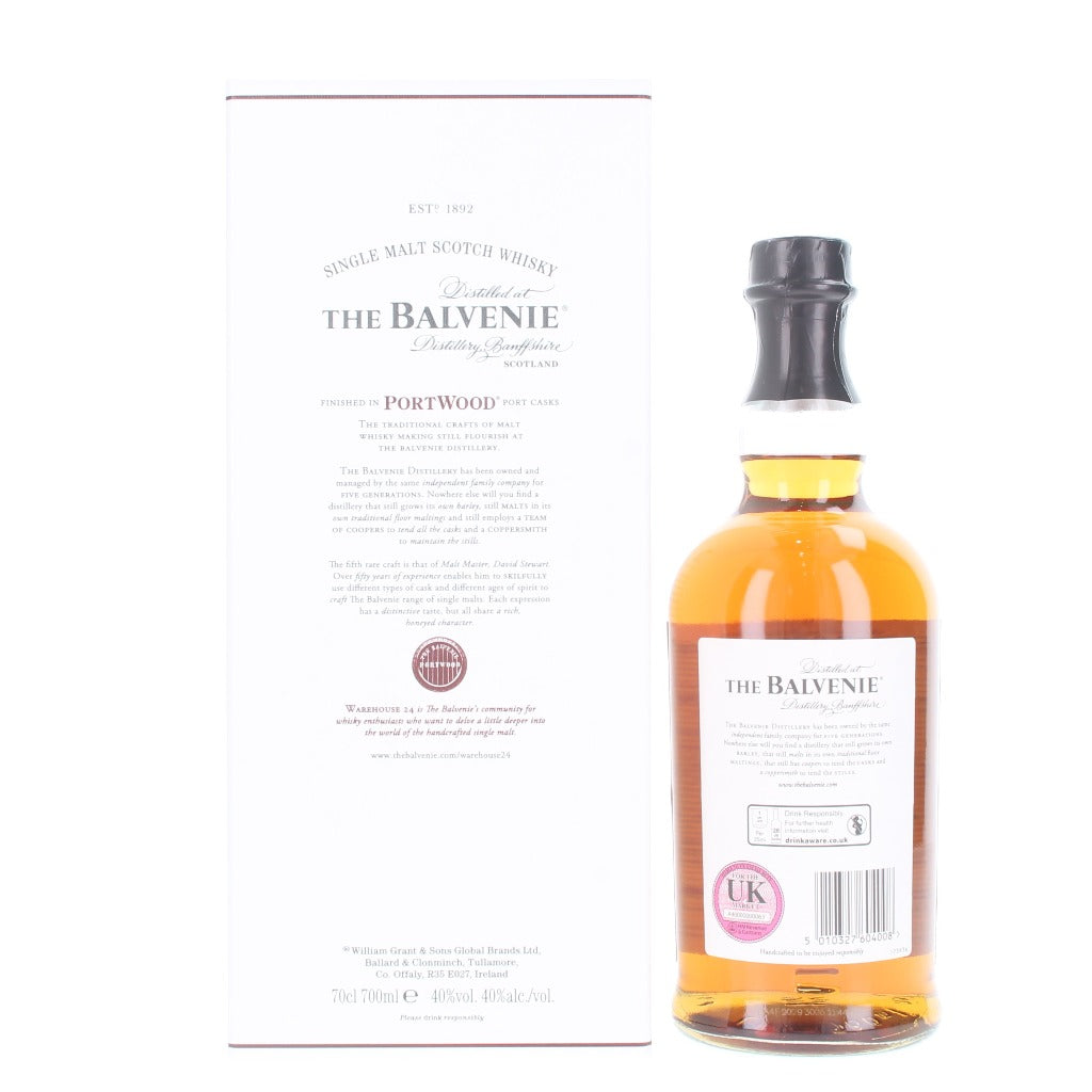 Balvenie 21 Year Old PortWood Single Malt Scotch Whisky - 70cl 40%