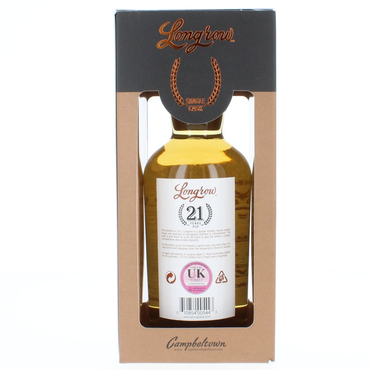 Longrow 21 Year Old Single Cask Single Malt Scotch Whisky - 70cl 43.8%