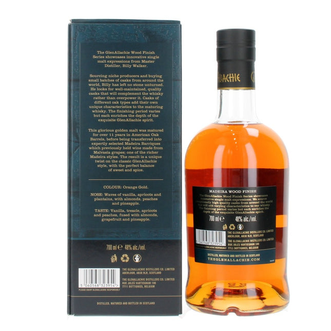 GlenAllachie 13 Year Old Madeira Wood Finish Single Malt Scotch Whisky - 70cl 48%