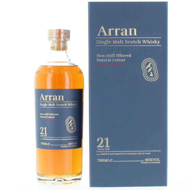 Arran 21 Year Old Single Malt Scotch Whisky - 70cl 46%