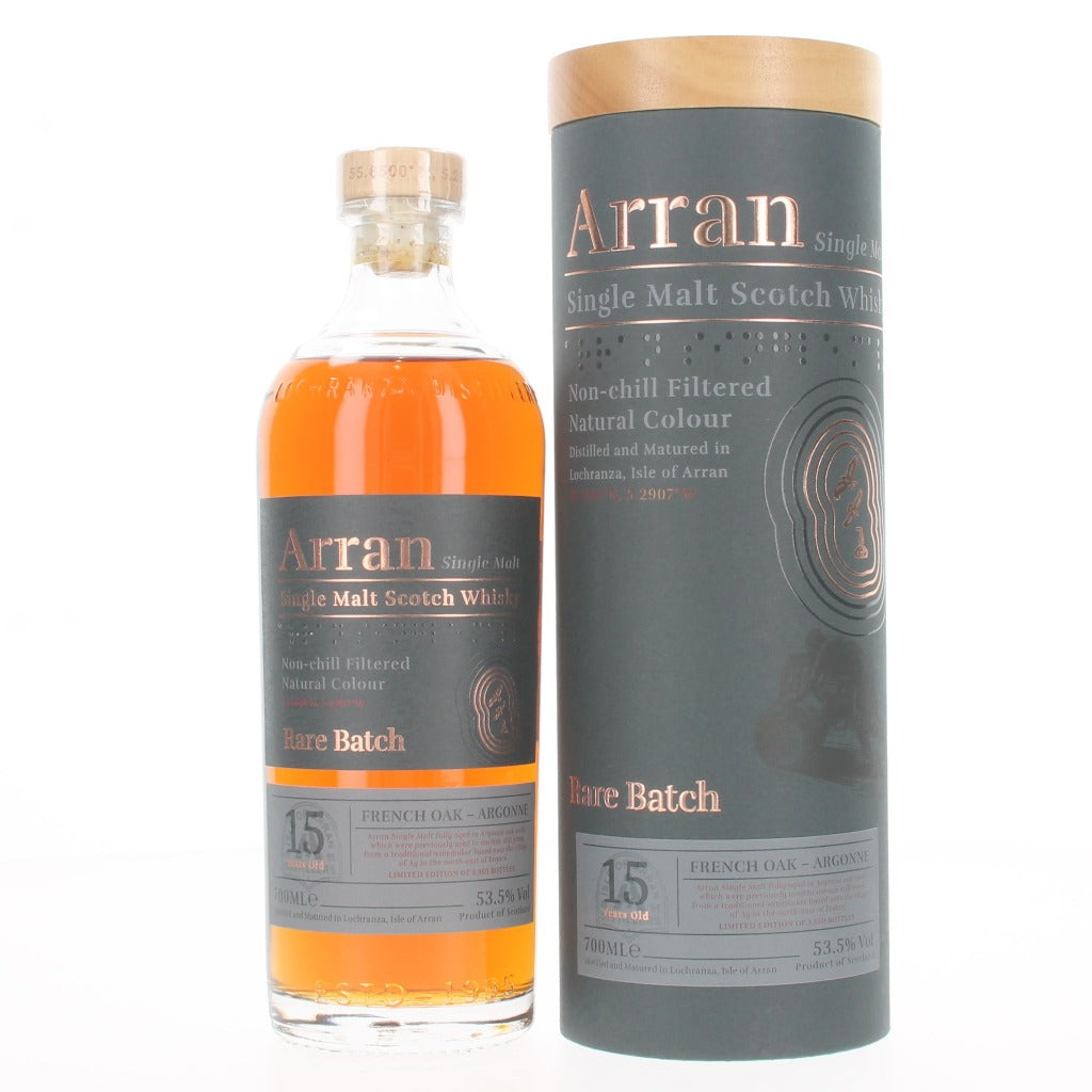 Arran 15 Year Old Rare Batch French Oak Argonne Single Malt Scotch Whisky - 70cl 53.5%