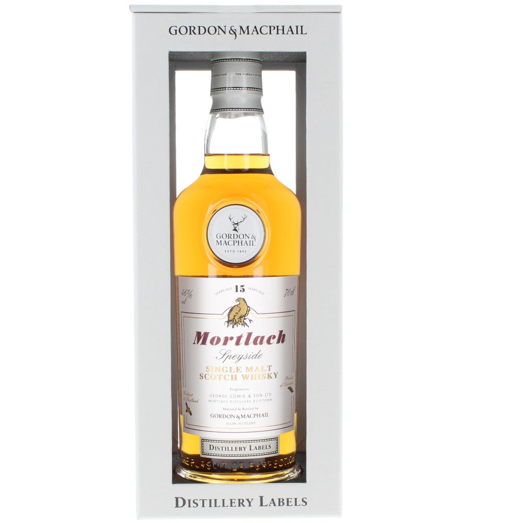 Mortlach 15 Year Old Distillery Labels Gordon & MacPhail Single Malt Scotch Whisky - 70cl 46%